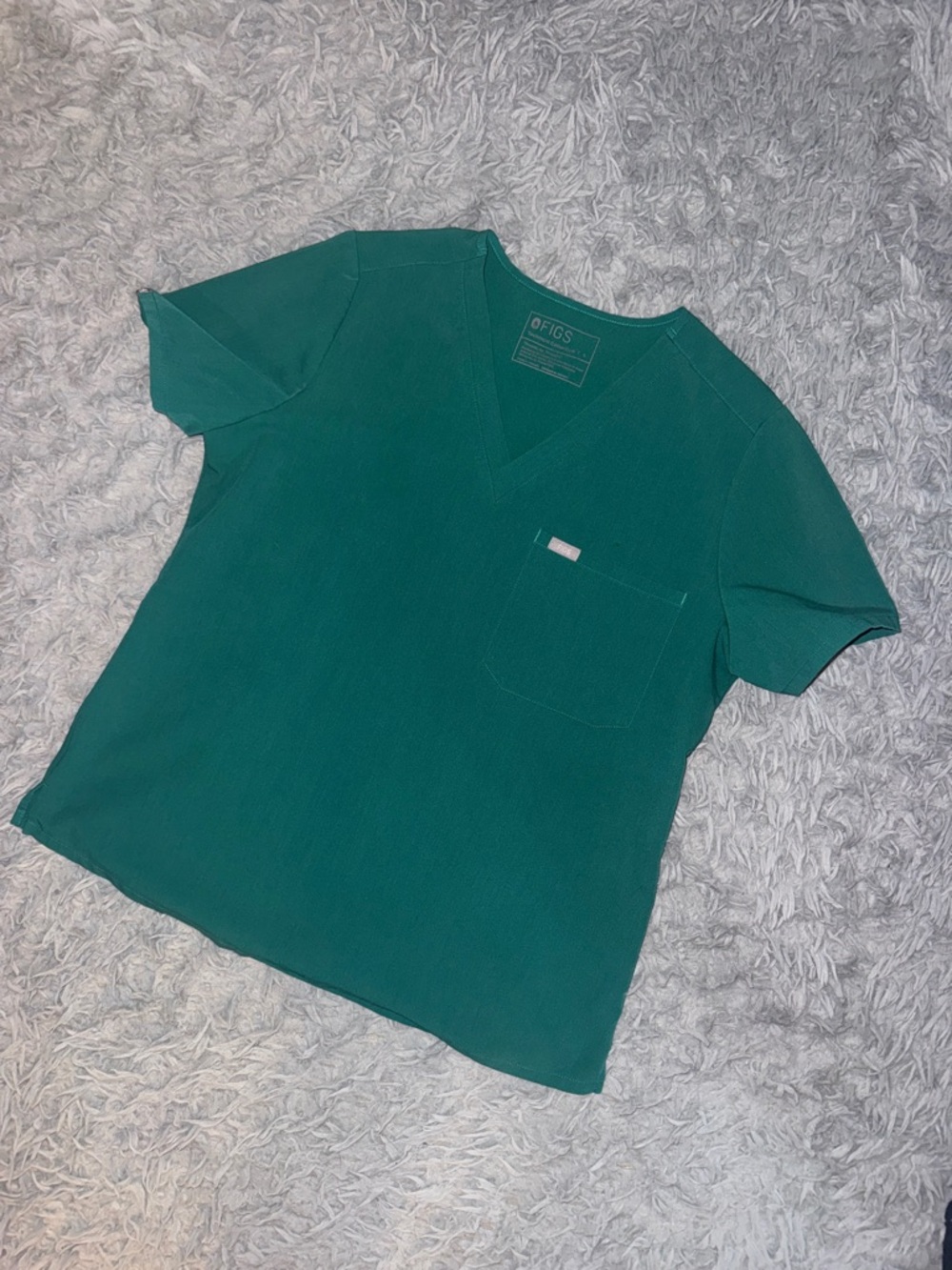 FIGS Hunter Green Catarina Scrub Top